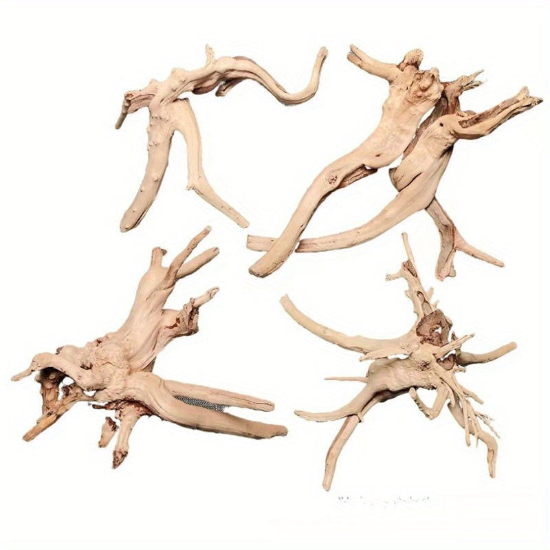 3-Piece Natural Rhododendron Root Aquarium Decor Real Wood Fish Tank Accessories
