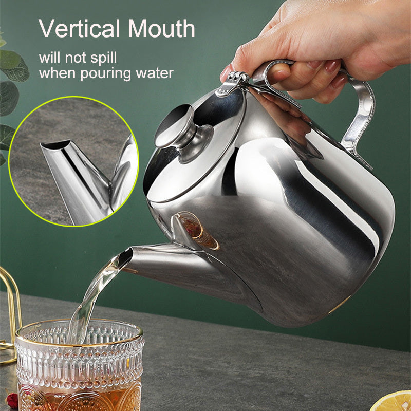 Juego de tetera de acero inoxidable 4 tamaños 0.5L-2L para uso en estufa de gas y inducción