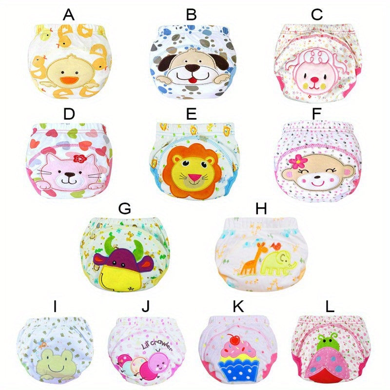 Juego de 3 pantalones de entrenamiento reutilizables para niños, pañales de tela para entrenamiento para ir al baño, blanco