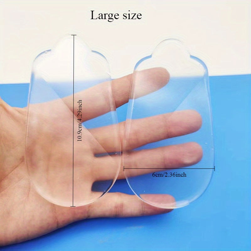 Transparent Silicone Heel Pads for Shoes Two Pairs