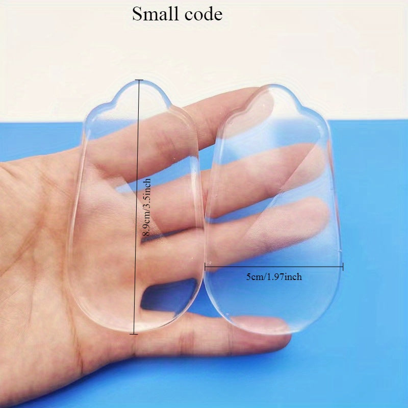 Transparent Silicone Heel Pads for Shoes Two Pairs