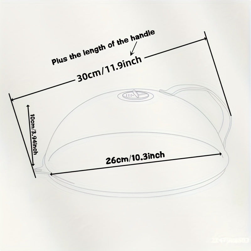 Transparent Microwave Oven Plate Cover with Ventilation, High-Temperature Resistant PC Material