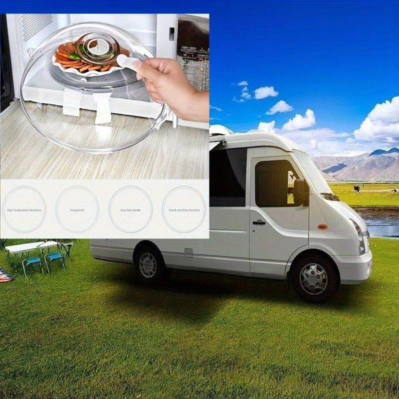 Transparent Microwave Oven Plate Cover with Ventilation, High-Temperature Resistant PC Material
