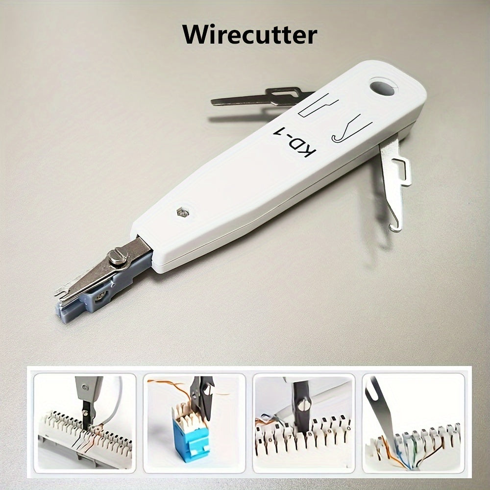 LAN Network Repair Kit with RJ45 Tester Crimping Pliers Cable Tracer and Clamp Set