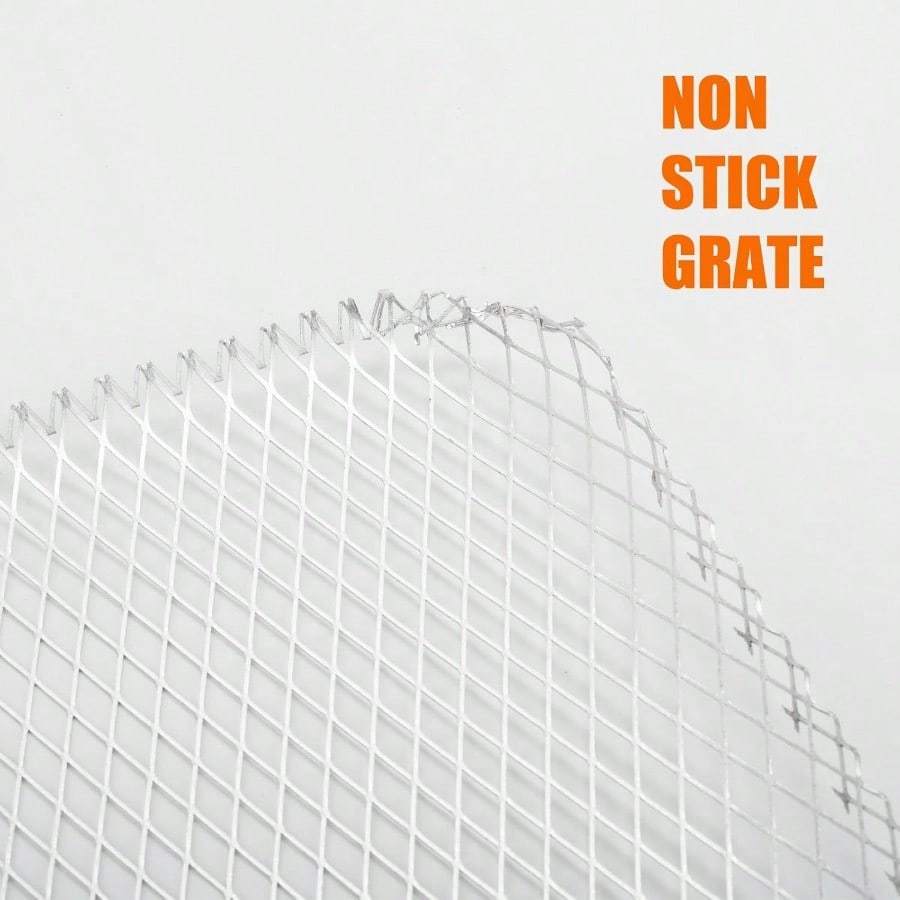 Paquete de 20 tapetes de malla para parrilla antiadherentes y bandejas desechables para parrilla