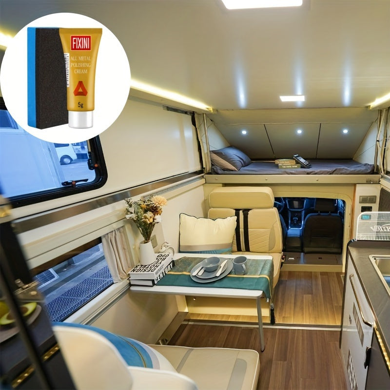 Rostni olib tashlash moyi to'plami va gubka - Metall yuzalarga porlashni tiklaydi - Oshxonalar, hammomlar va avtomobillardagi rostlangan joylar uchun mukammal