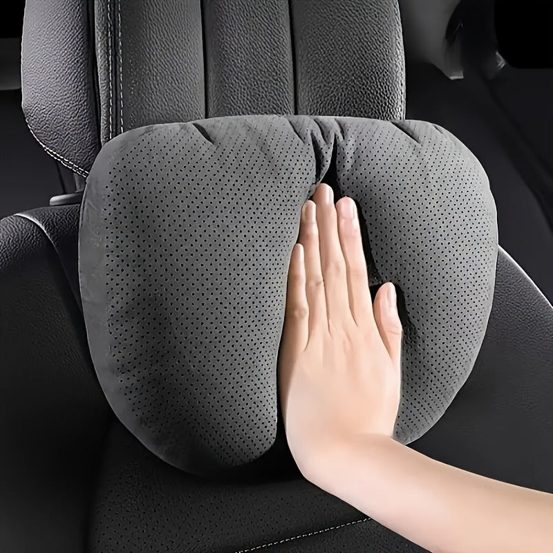 Universal Car Headrest Adjustable Memory Foam Support for Neck and Waist