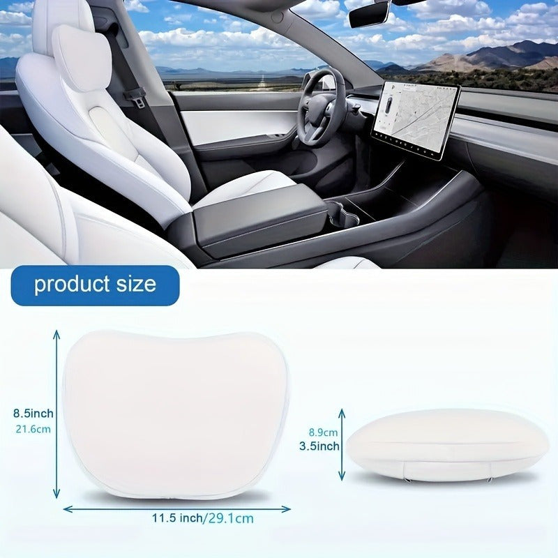 Universal Car Headrest Adjustable Memory Foam Support for Neck and Waist