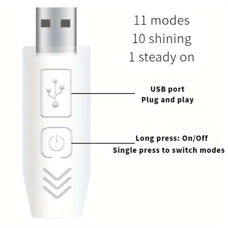 2pcs LED Car Lights USB Powered No Wiring Flex Display Red Yellow