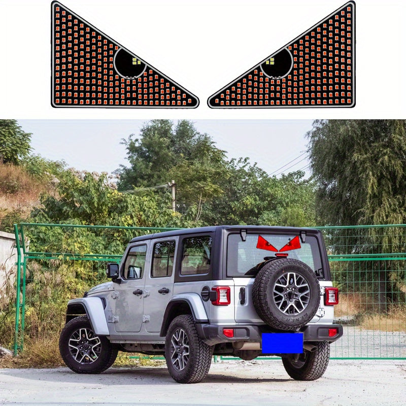 2pcs LED Car Lights USB Powered No Wiring Flex Display Red Yellow