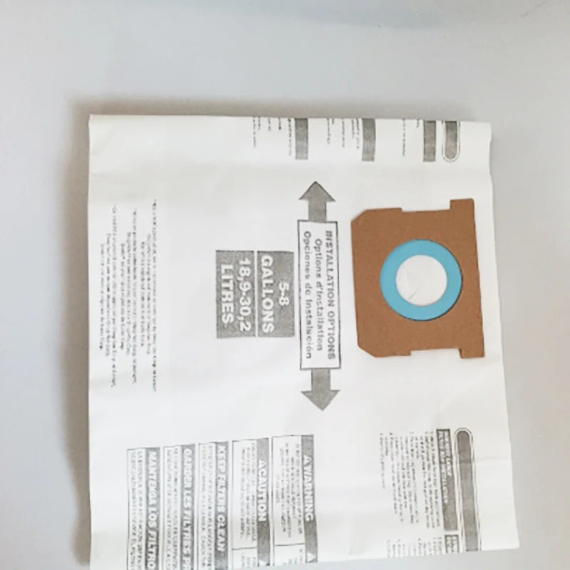 18.93-30.28 L Vacs uchun bir martalik to'plovchi sumkalar, Shop-Vac 90661, 906-61 va 9066100 ga mos keladigan, 5 ta to'plamda keladi.