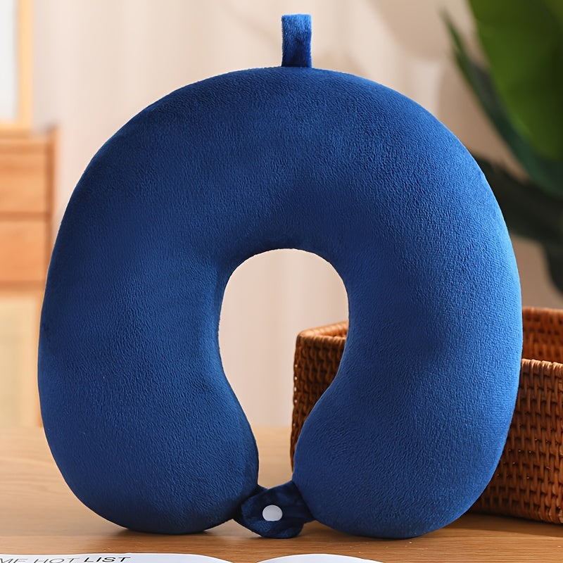 U-Shaped Travel Neck Pillow for Adults, Comfortable Support for Car, Airplane, Office, Camping