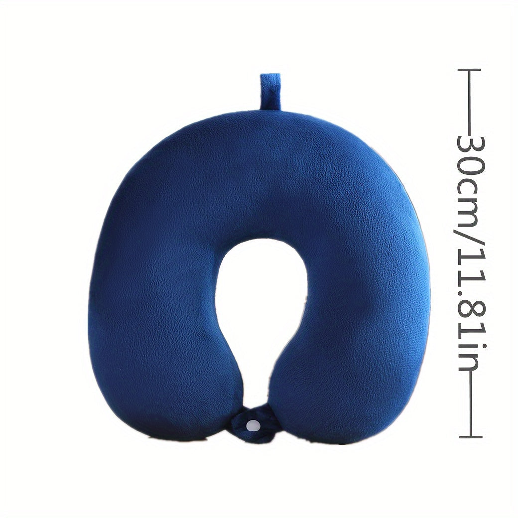U-Shaped Travel Neck Pillow for Adults, Comfortable Support for Car, Airplane, Office, Camping