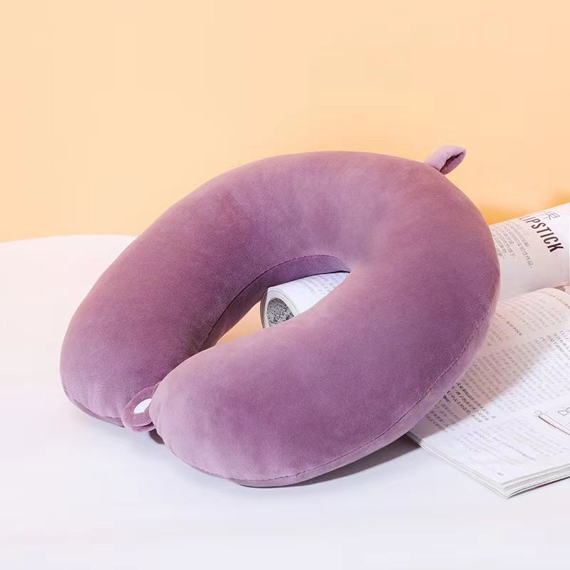 U-Shaped Travel Neck Pillow for Adults, Comfortable Support for Car, Airplane, Office, Camping