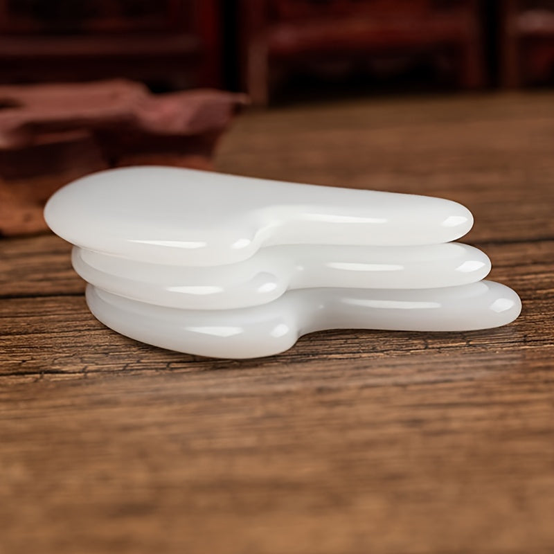 Half Size Jade Gua Sha Board for Face and Body Massage Anti-Aging Slimming Tool