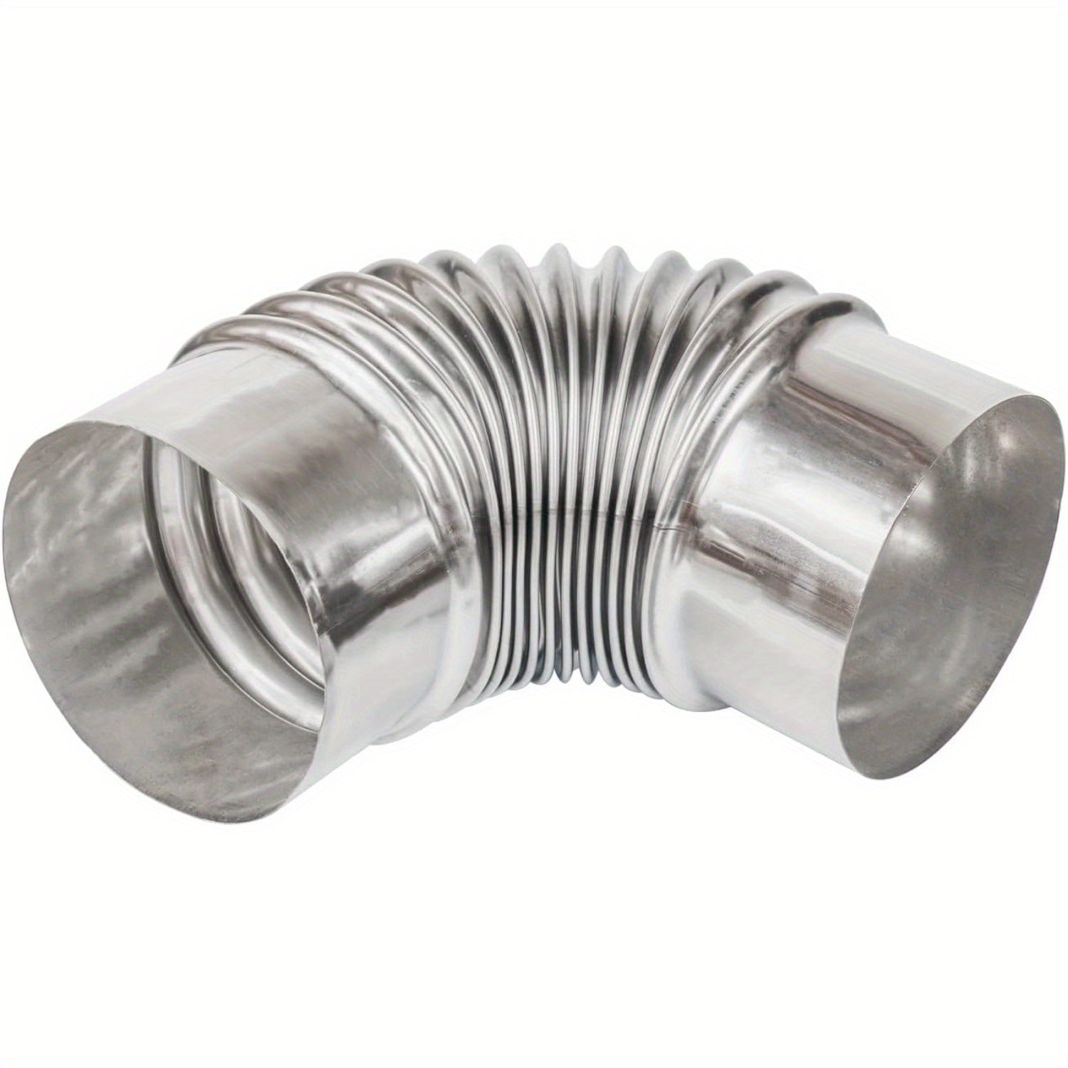 Stainless Steel Wood Stove Pipe Elbow Extension 3.5-Inch 90 Degree Chimney Connector 2-Pack