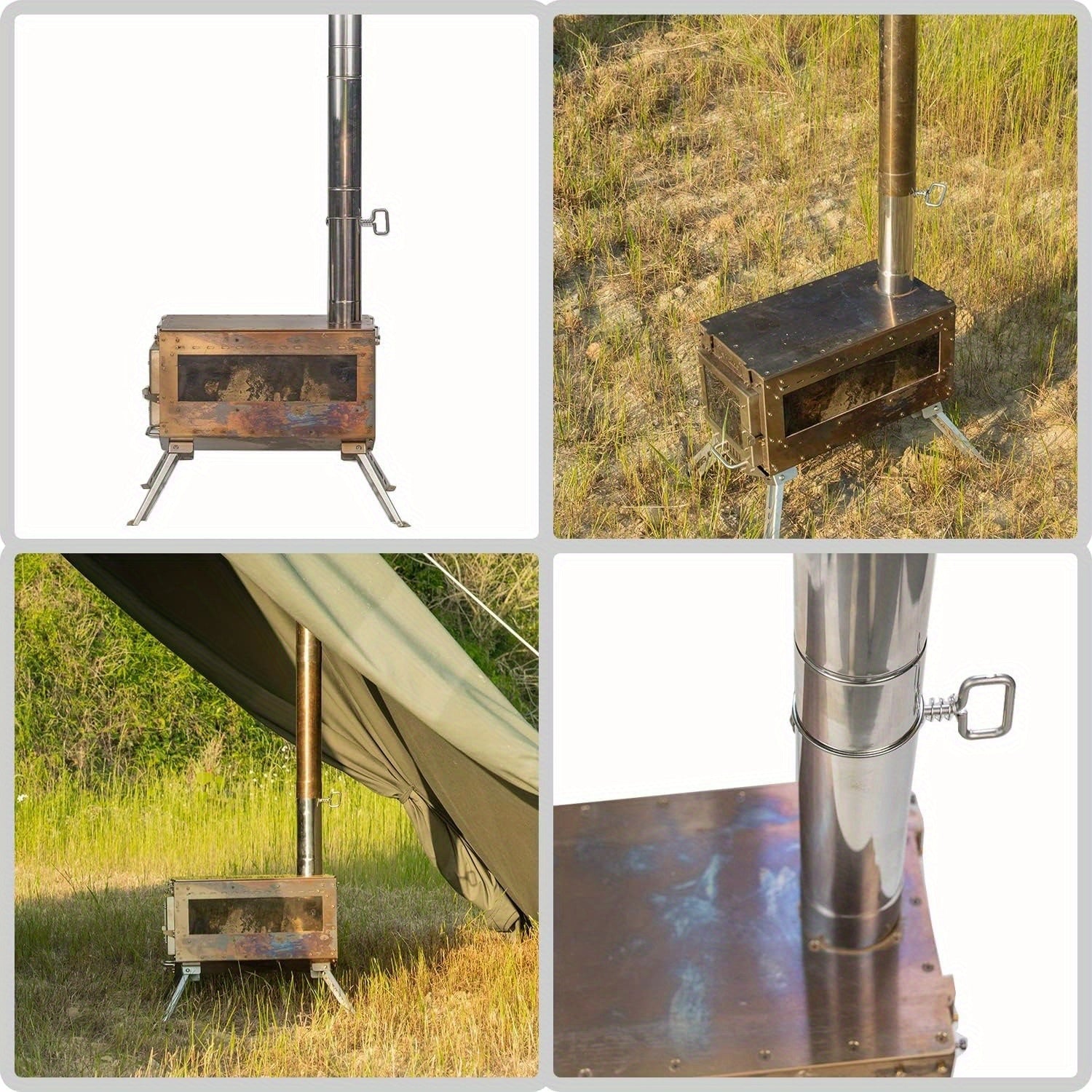 Heat-Resistant Chimney Pipe with Damper Stainless Steel Fume Extraction 5.99cm