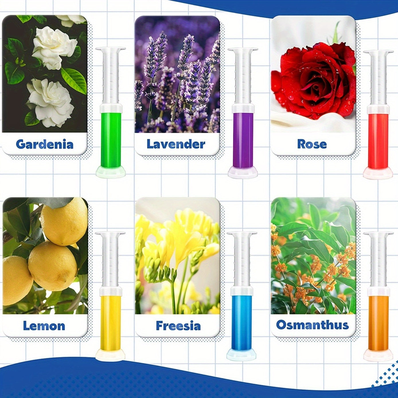 FreshWave Guli Hidli Tualet Jeli Tozalovchi Qalam Refill Keramika Yuzalari Uchun - 6 Ta Ta'm bilan Natriy Bikarbonati - Asosiy Uy Tozalash Aksessuari