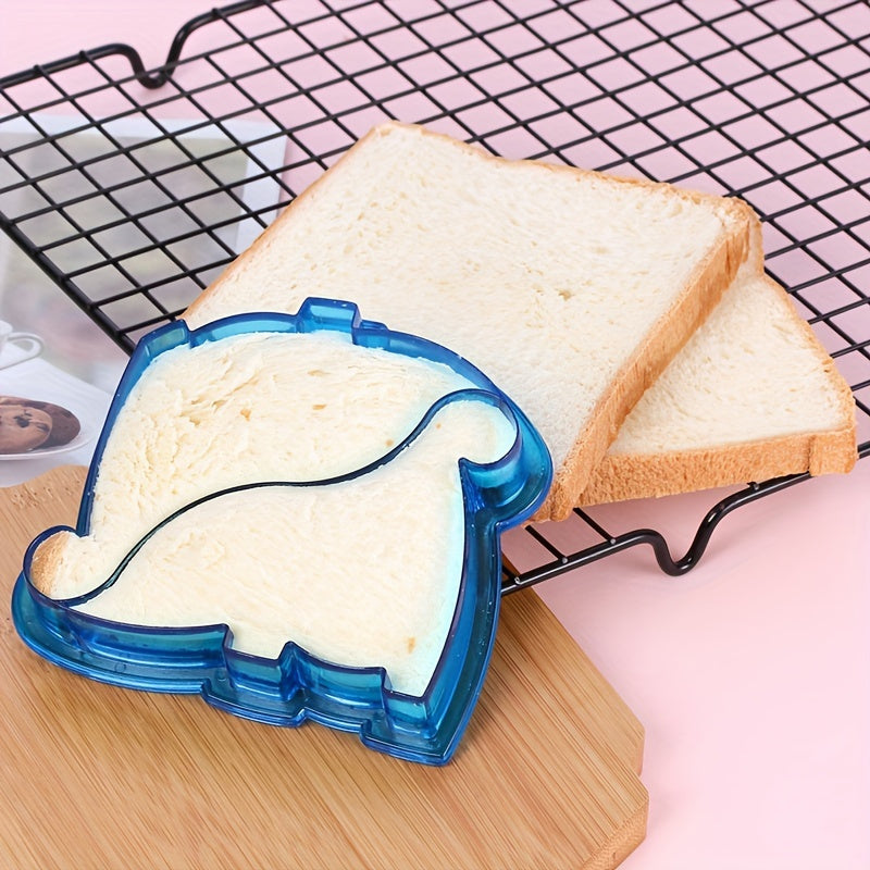 Dinosaur-shaped plastic sandwich cutter for sandwiches fun kitchen gadget gift