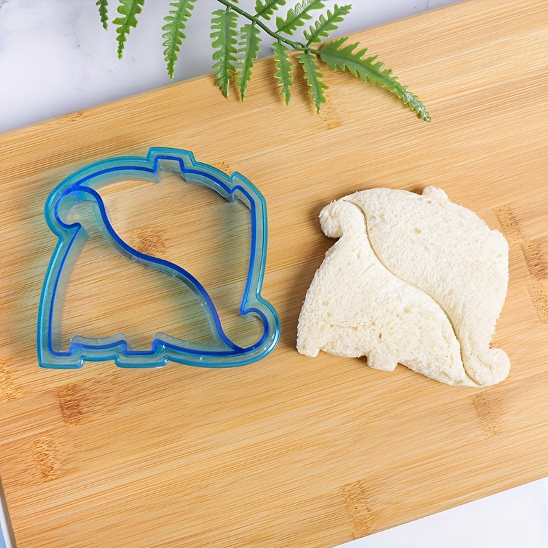Cortador de sándwiches de plástico en forma de dinosaurio para sándwiches, divertido utensilio de cocina, regalo