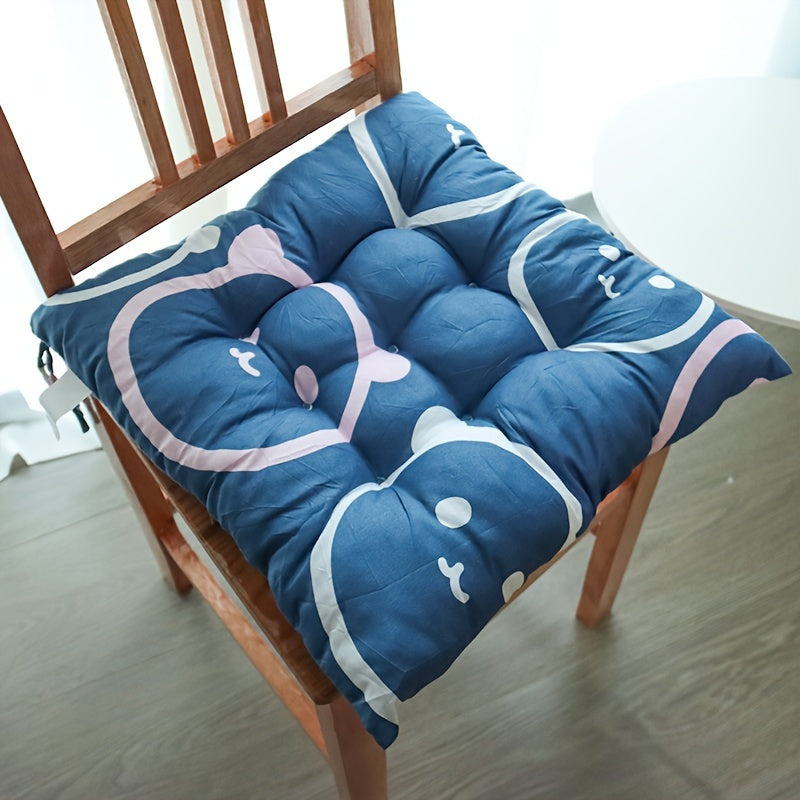 Подушка для стула из полиэстера, ручная стирка, офисное и домашнее использование, серо-голубой, 1 шт.