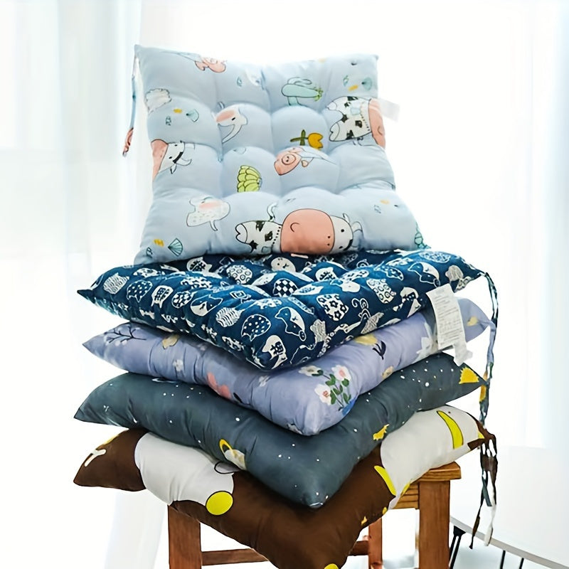 Подушка для стула из полиэстера, ручная стирка, офисное и домашнее использование, серо-голубой, 1 шт.