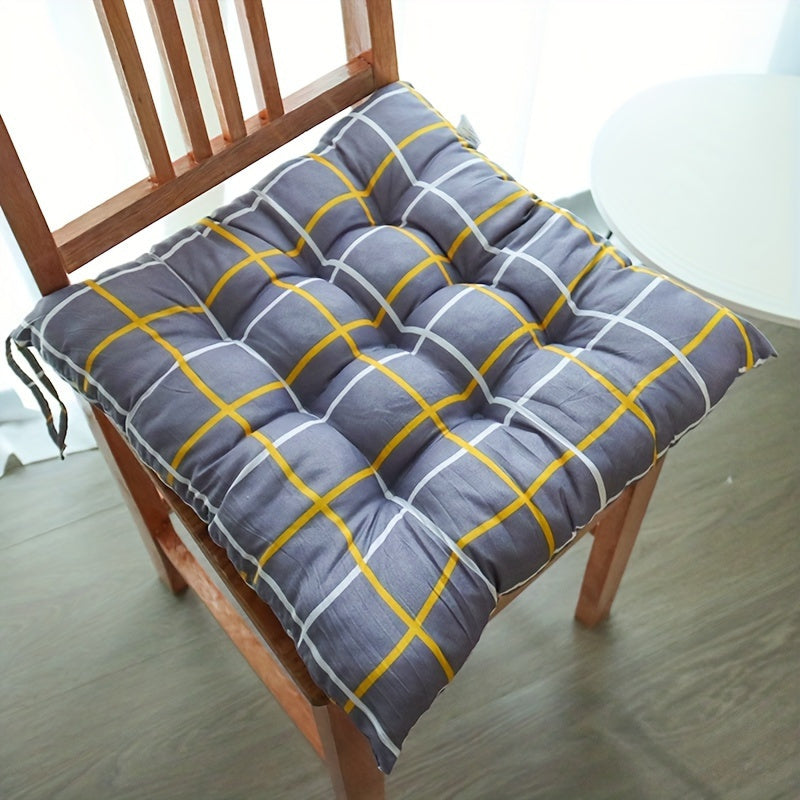 Подушка для стула из полиэстера, ручная стирка, офисное и домашнее использование, серо-голубой, 1 шт.