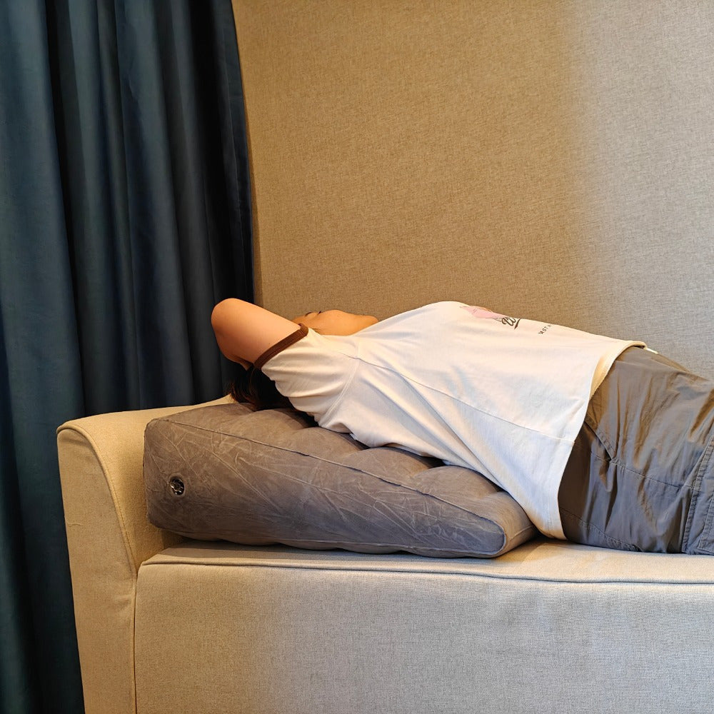 Pregnancy Support Pillow Inflatable Body Pillow for Expectant Mothers with Triangular Design for Back Leg and Foot Support