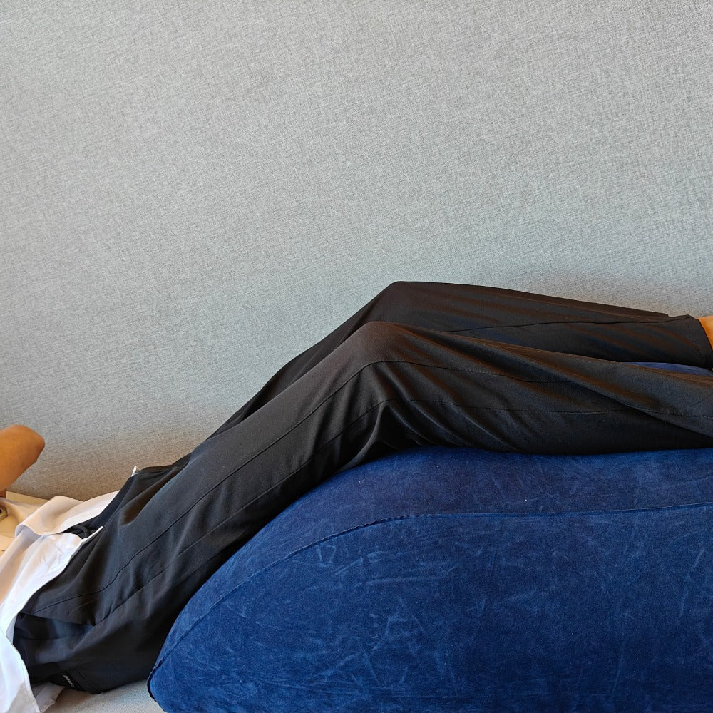 Pregnancy Support Pillow Inflatable Body Pillow for Expectant Mothers with Triangular Design for Back Leg and Foot Support