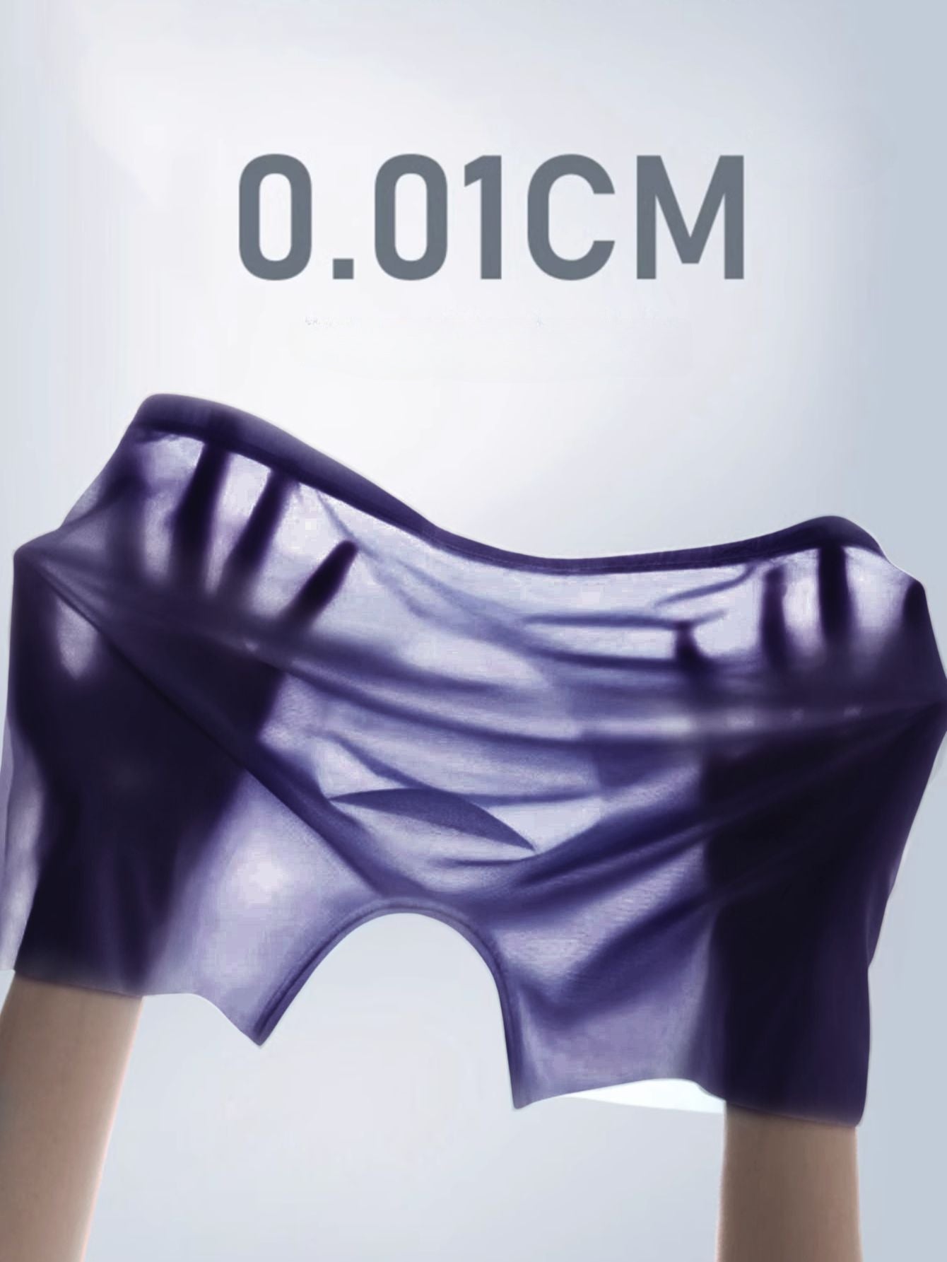 Men's Seamless Solid Color Semi-Transparent Boxers 6 Pack Breathable Lightweight Stretch