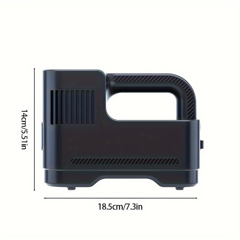 Kabel bilan ishlaydigan raqamli shinalarni inflatsiya qiluvchi portativ havo kompressori, avtomobillar va mototsikllar uchun mos, LED chiroqlari bilan jihozlangan.