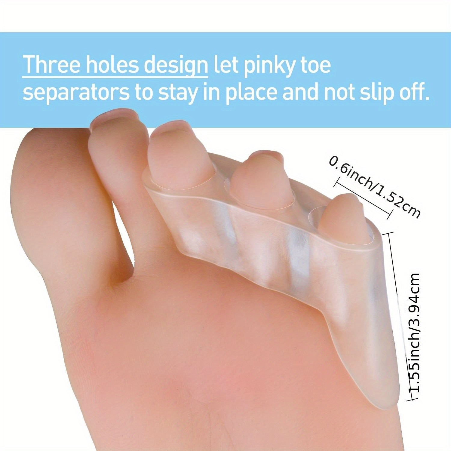 Unisex Silicone Toe Protectors 5 Pairs Breathable Flexible Gel Foot Care