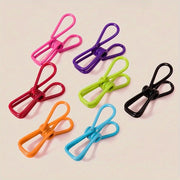 Set of 10 Metal Clothespins in Assorted Colors with Anti-Slip Grip for Laundry and Home Organization