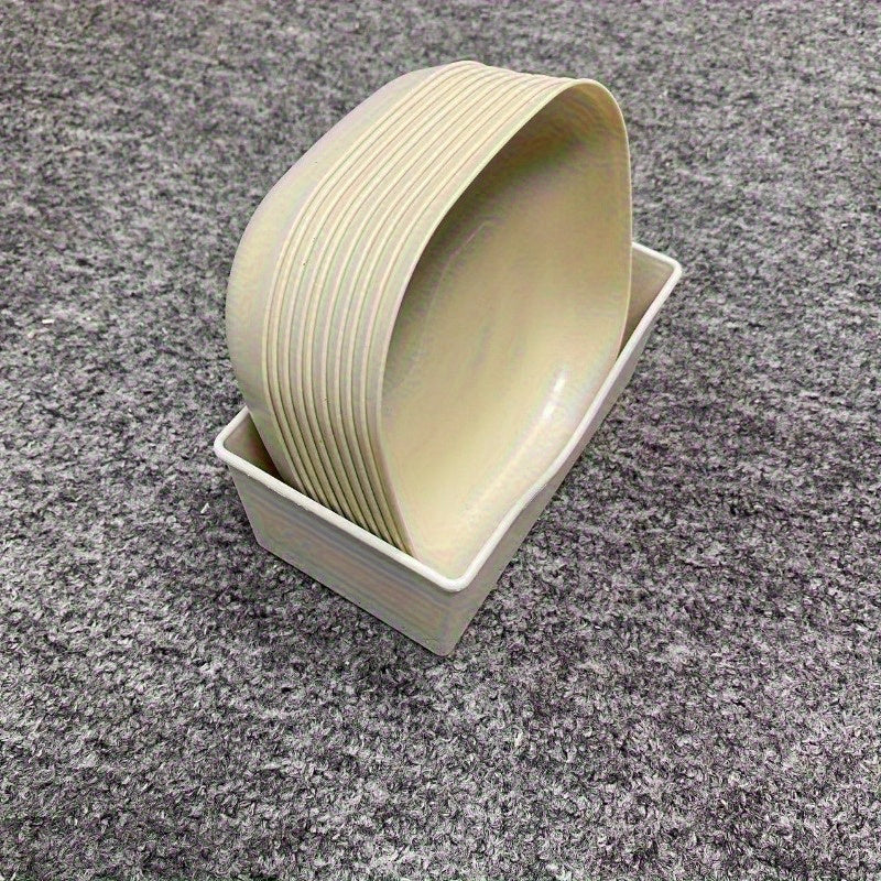 Juego de platos de plástico cuadrados para cenar, aptos para alimentos, snack, desayuno, 1/5/10 piezas