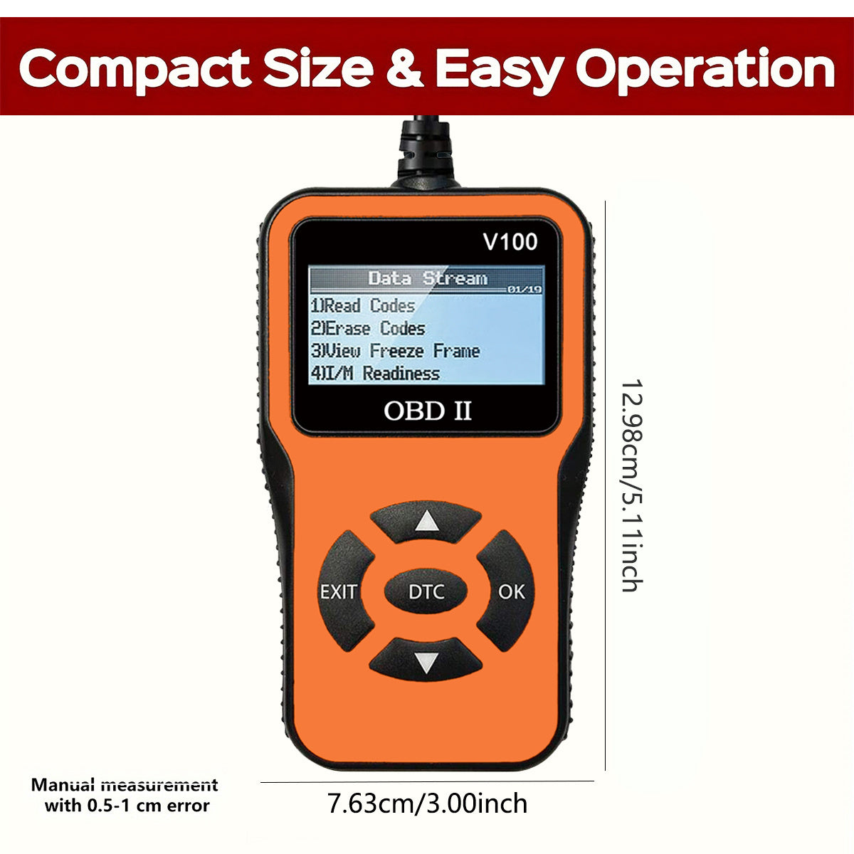 OBD2 Diagnostic Scanner Tool Car Engine Fault Code Reader Battery Tester