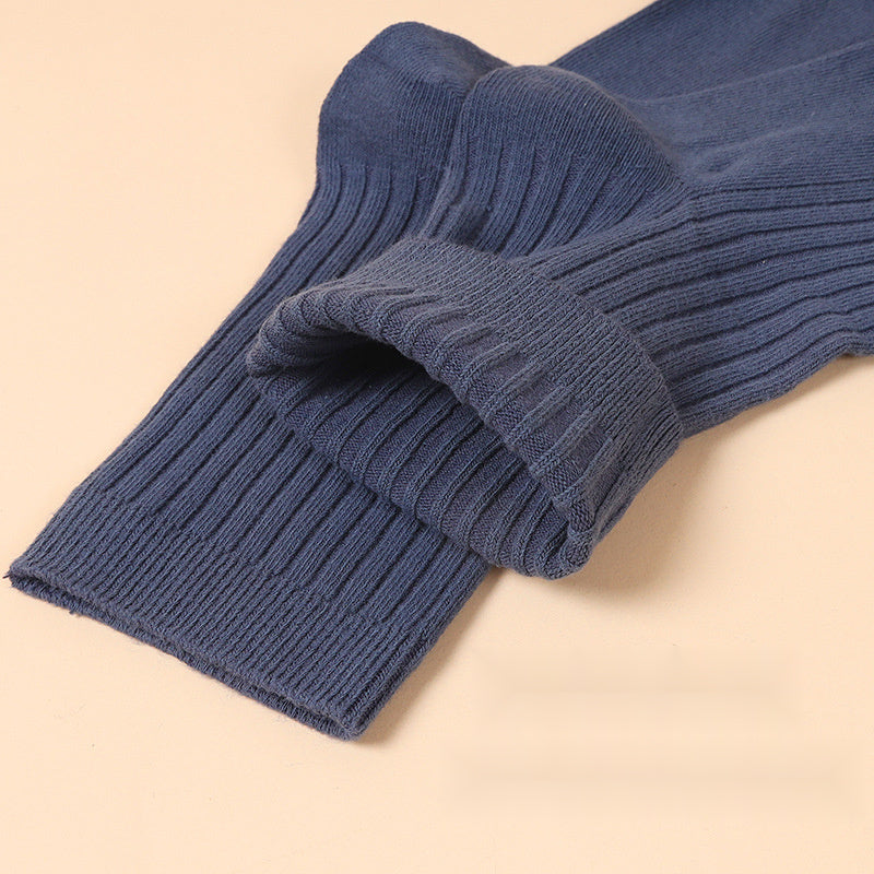 Men's Cotton Crew Socks Pack of 5 Assorted Colors Breathable Sweat-Absorbing Mid-Calf Casual Business