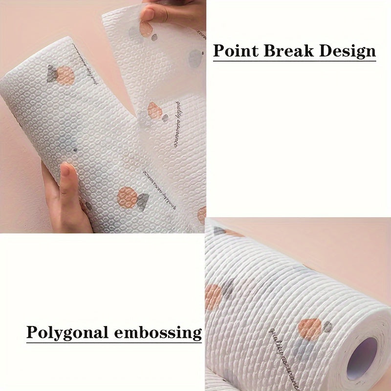 Modern Cartoon Microfiber Cleaning Cloth Roll 50/100 Sheets Reusable Washable Non-Stick Oil Absorbent Kitchen Towel