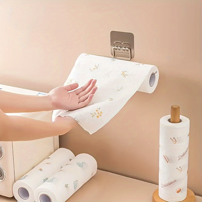 Modern Cartoon Microfiber Cleaning Cloth Roll 50/100 Sheets Reusable Washable Non-Stick Oil Absorbent Kitchen Towel