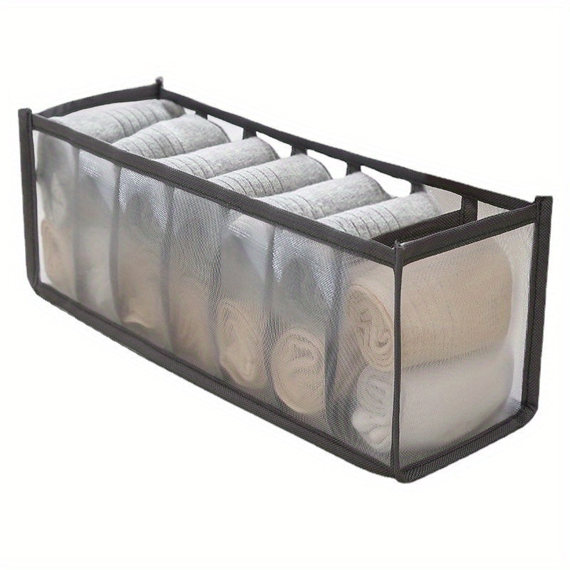 Caja de almacenamiento de malla para ropa interior, vaqueros, calcetines, organizador plegable de tela