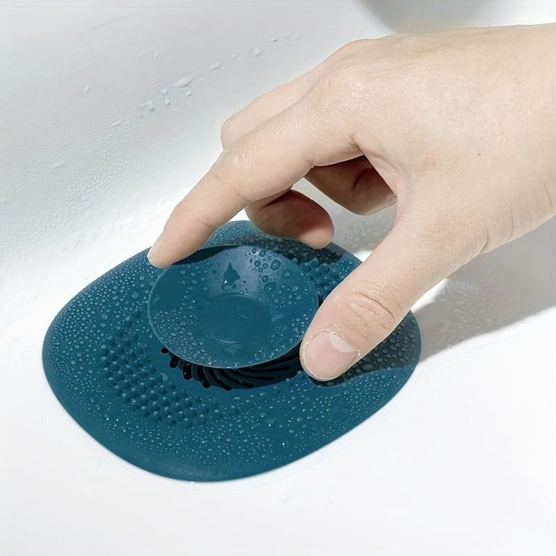 Rejilla para desagüe de fregadero de silicona con tapa de fácil limpieza, protector de plástico duradero para baño