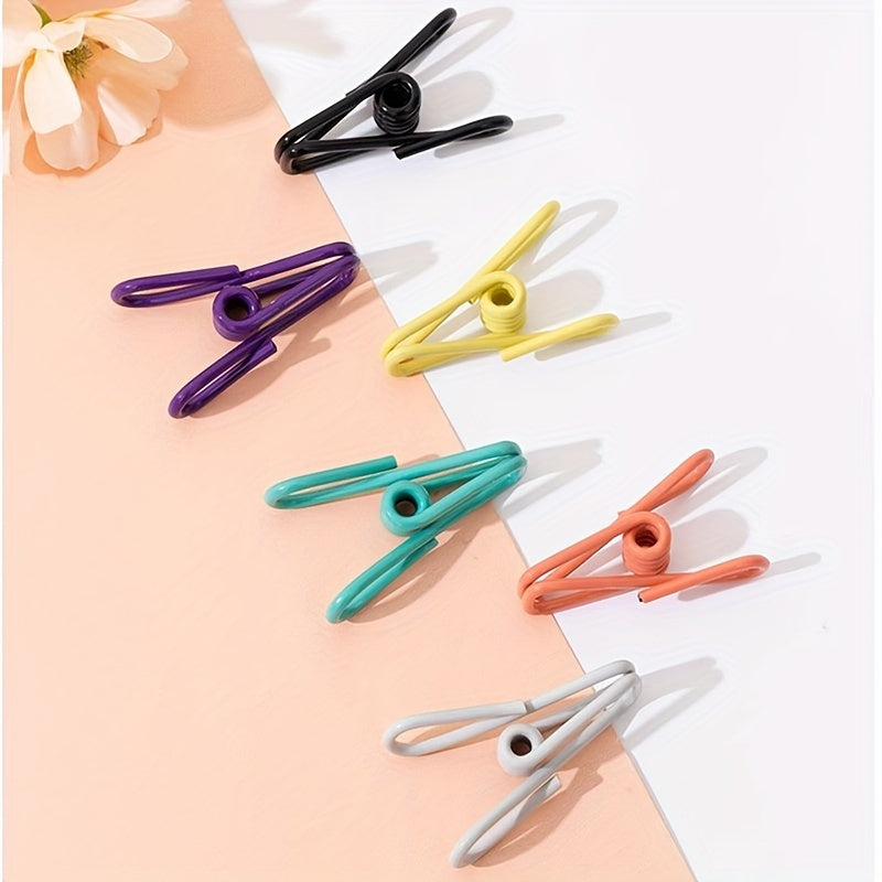 Juego de 10 pinzas de alambre duraderas para sellar snacks, sujetar tickets, organizar archivos, asegurar ropa