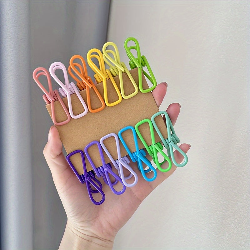 Juego de 10 pinzas de alambre duraderas para sellar snacks, sujetar tickets, organizar archivos, asegurar ropa