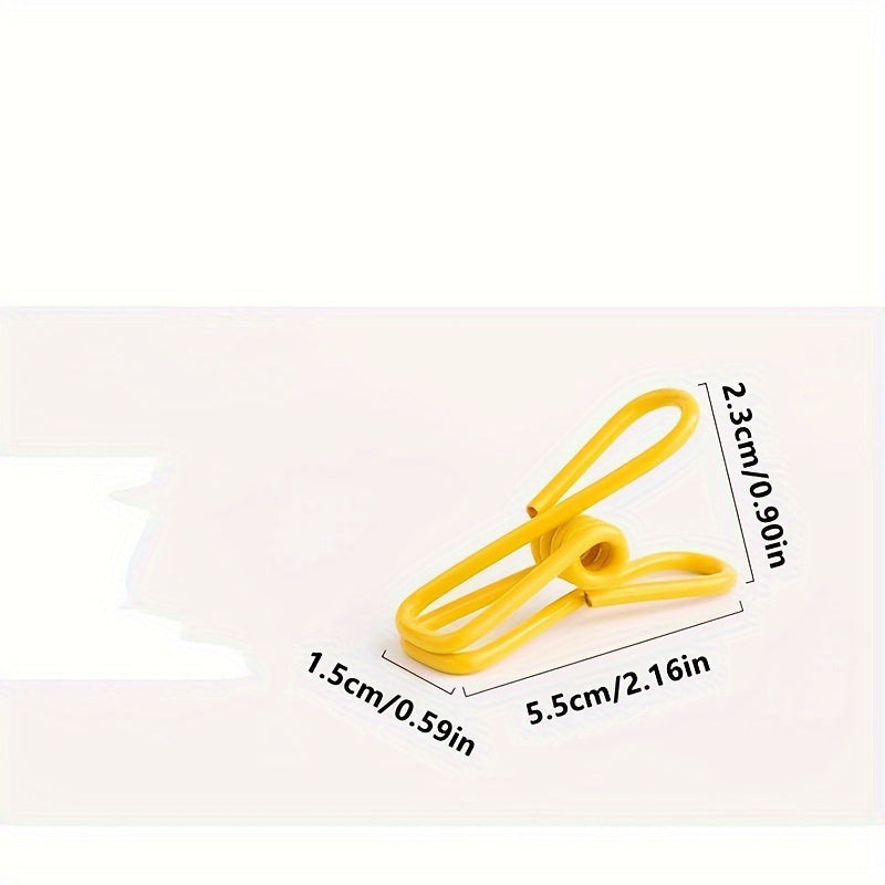 Juego de 10 pinzas de alambre duraderas para sellar snacks, sujetar tickets, organizar archivos, asegurar ropa