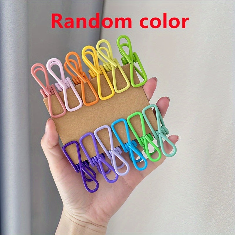 Juego de 10 pinzas de alambre duraderas para sellar snacks, sujetar tickets, organizar archivos, asegurar ropa