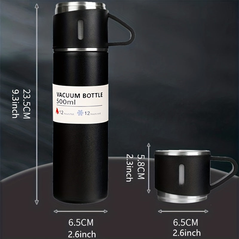 Vacuum Flask Set with 500ml Thermal Mug and Tumbler for Hot Cold Beverages
