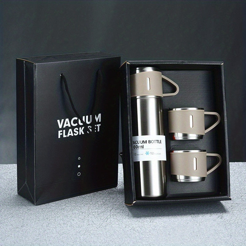 Vacuum Flask Set with 500ml Thermal Mug and Tumbler for Hot Cold Beverages