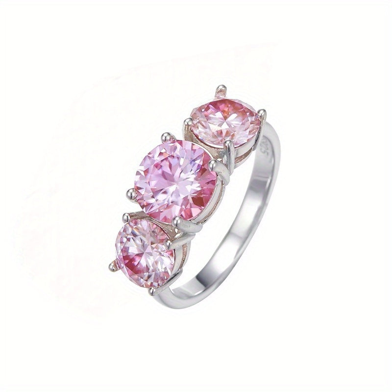 Винтажное серебряное обручальное кольцо с мизанитом для женщин 2/4CT Ethic Diam Style