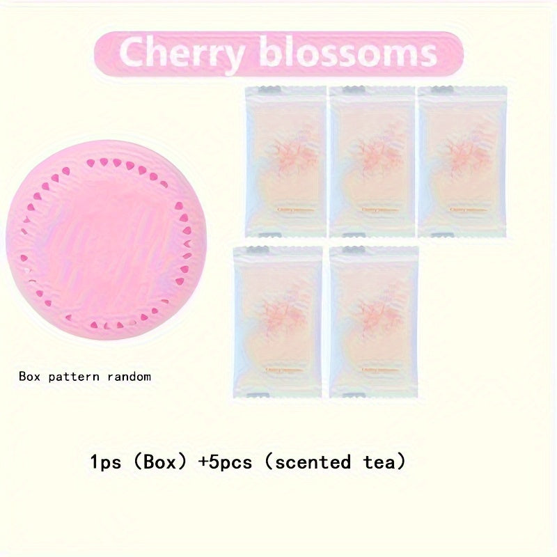 5-Pack Scented Tea Aromatherapy Air Fresheners with Self-Adhesive Tablets for Home and Car Reusable Odor Removers with Extra Shell Animal Print