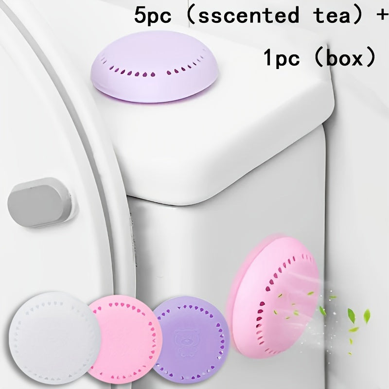 5-Pack Scented Tea Aromatherapy Air Fresheners with Self-Adhesive Tablets for Home and Car Reusable Odor Removers with Extra Shell Animal Print