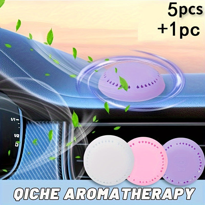 5-Pack Scented Tea Aromatherapy Air Fresheners with Self-Adhesive Tablets for Home and Car Reusable Odor Removers with Extra Shell Animal Print